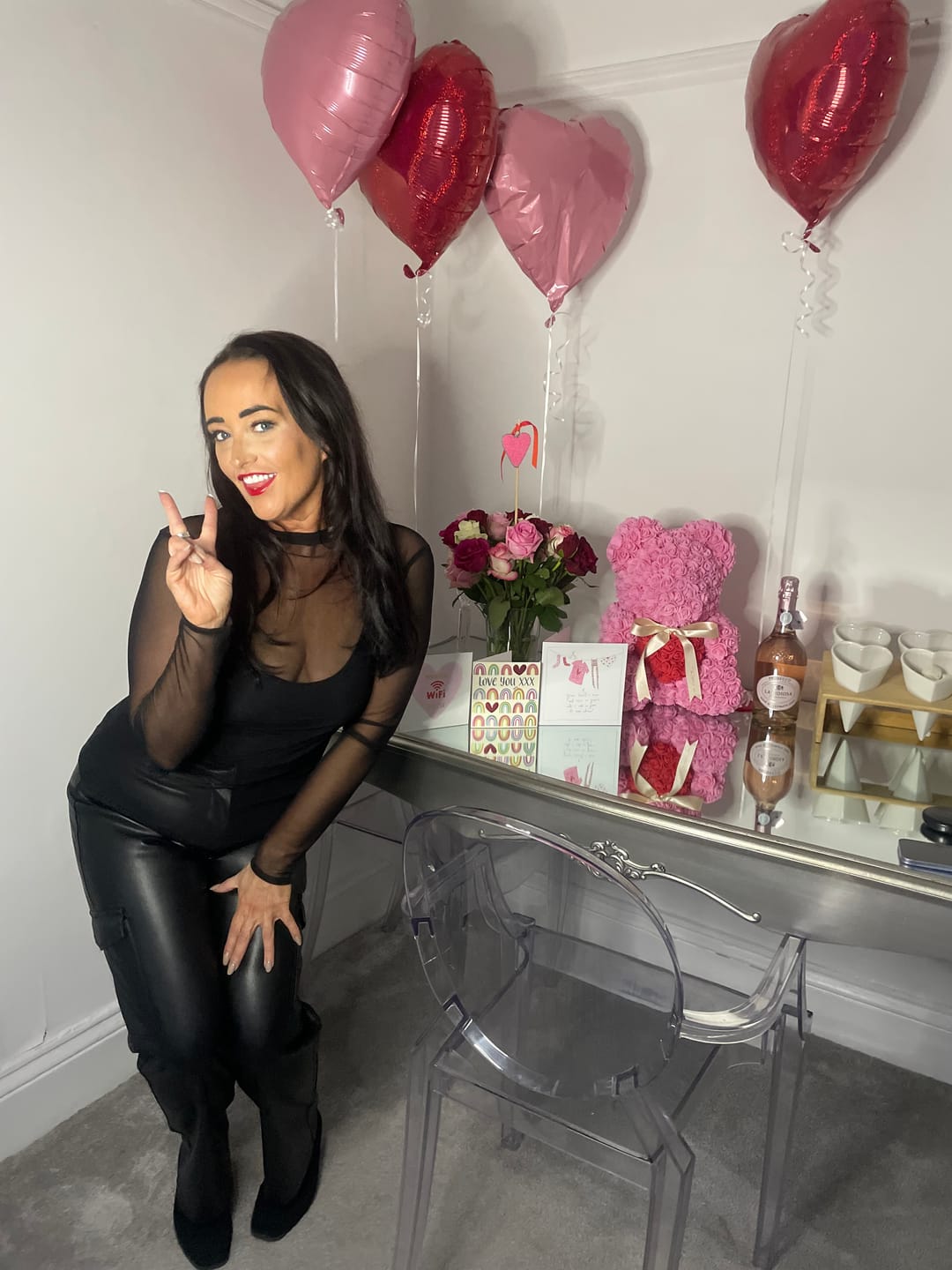 Customer photo review of Mesh Top Long Sleeve - 'Celine’ - Black
