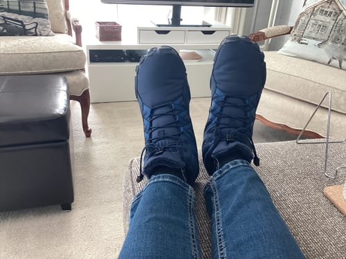 Customer photo review of Carter Elite - Non-slip & universal winter barefoot shoe
