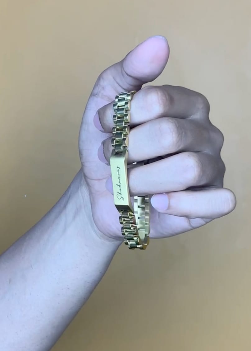 Customer photo review of Personalised Stark Bracelet