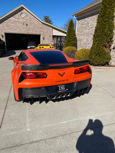 Customer photo review of Corvette C7 GM Factory Package Carbon Fiber Rear Bumper Diffuser