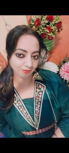 Customer photo review of Green Floral Embroidered Muslin Gown