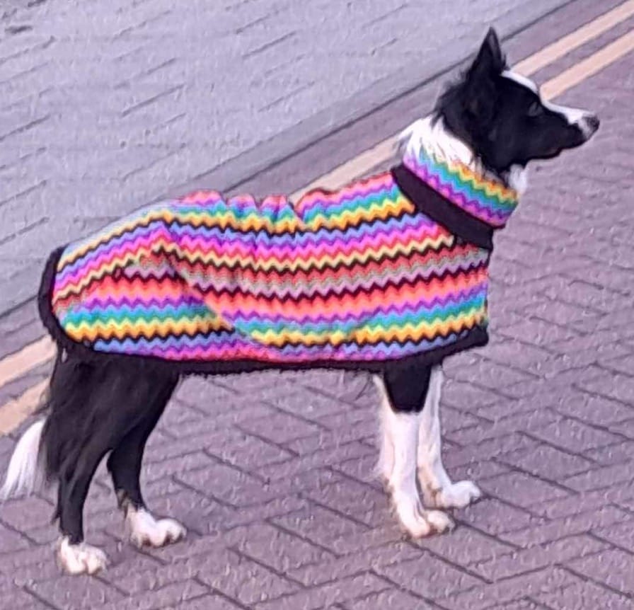 Customer photo review of Multicoloured Zig Zag Anti Pill Polar Fleece