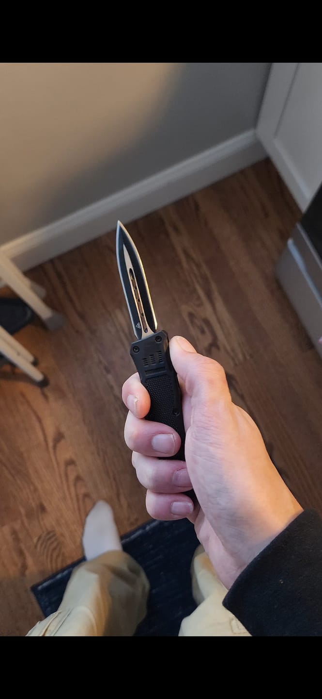 Customer photo review of Small Black Phantom D/A OTF (Multiple Blade Styles Available)