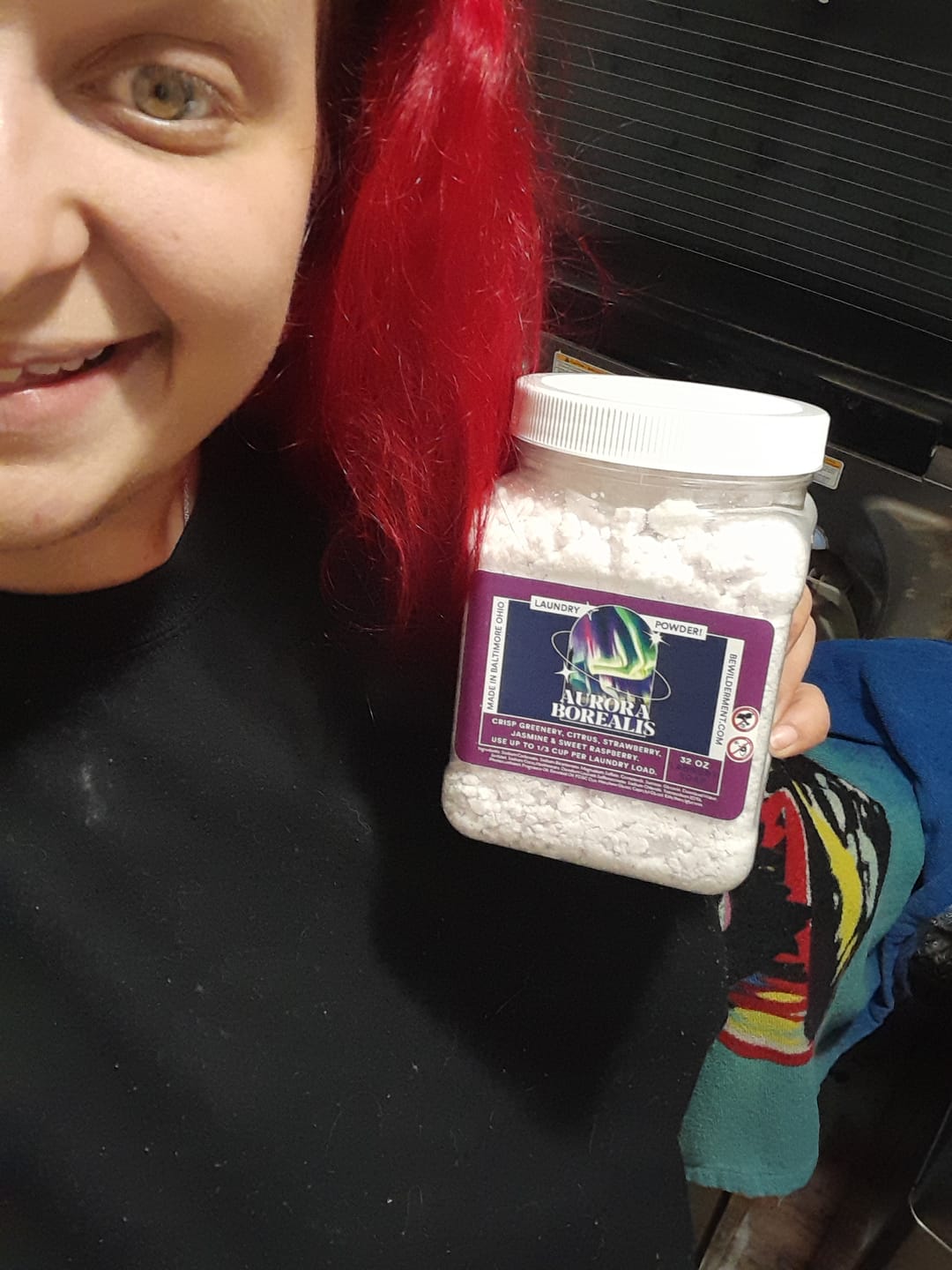 Customer photo review of Aurora Borealis Laundry Powder - Soap