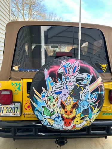 Customer photo review of Eevee Evolution Spare Tire Cover Custom