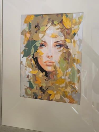 Customer photo review of Glossy Greenery Flora Face (Paint by Numbers)