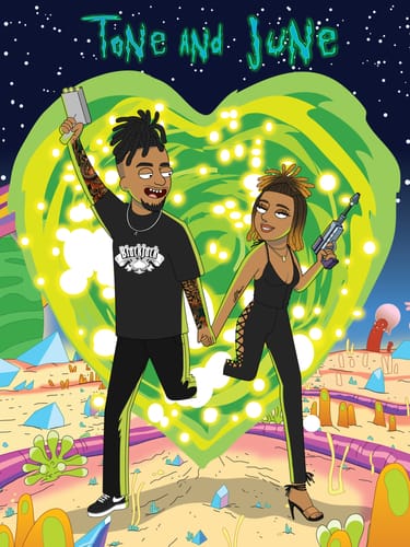 Customer photo review of 'Rick and Morty' Custom Portrait