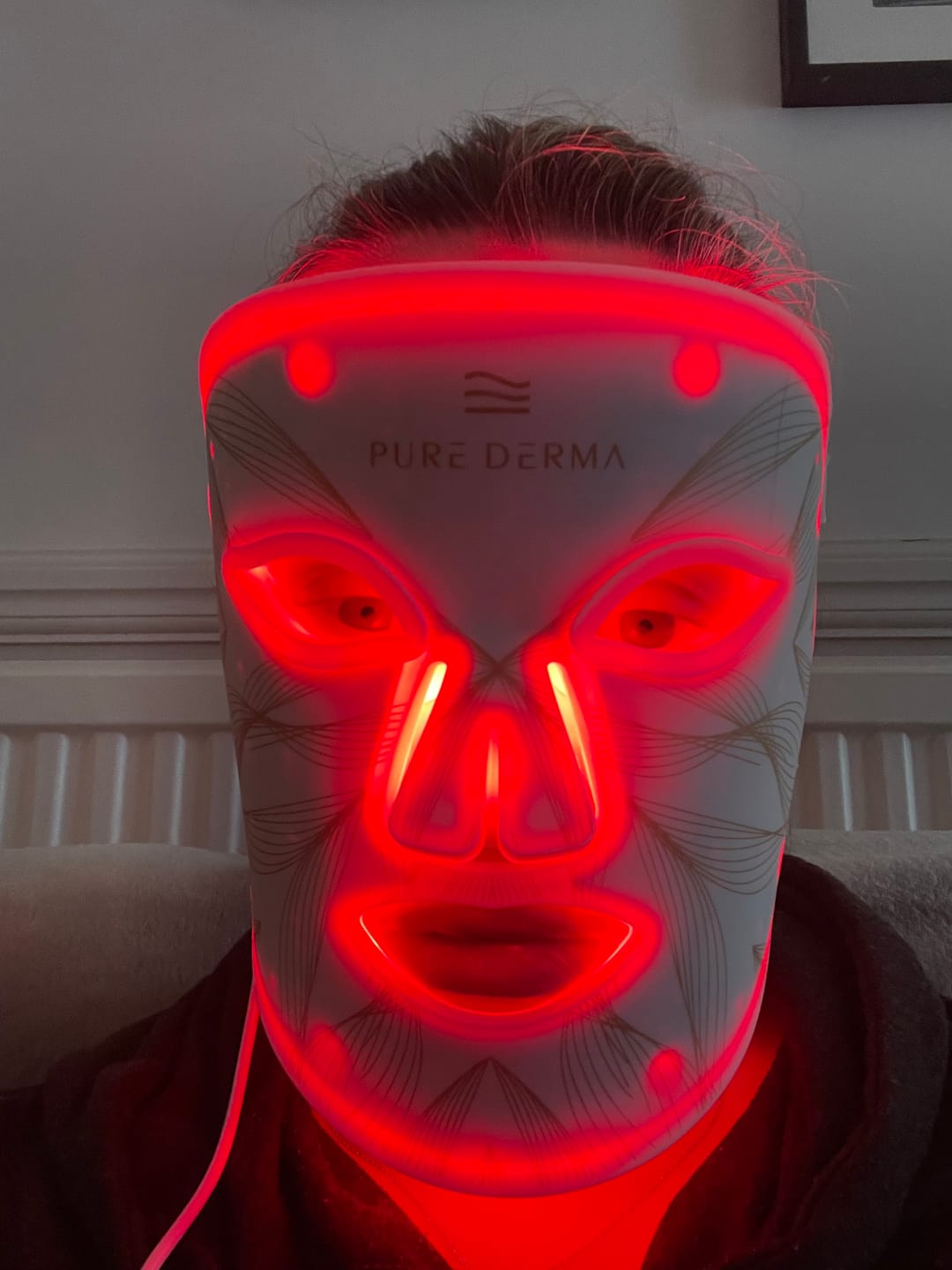 Customer photo review of LED Light Therapy Face Mask