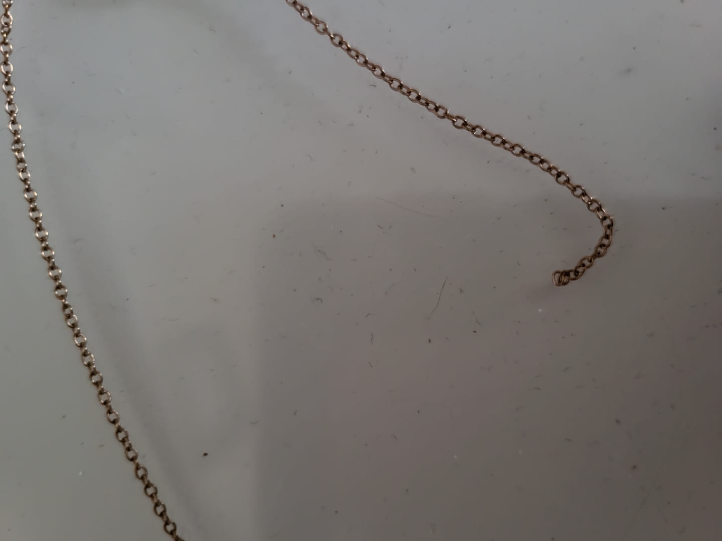 Customer photo review of 3cm Letter Bar Necklace in Rose Gold horizontal