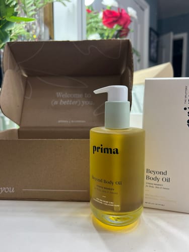 Customer photo review of Beyond Body Oil | Lightweight, Nutrient-Dense Oil for Skin and Body