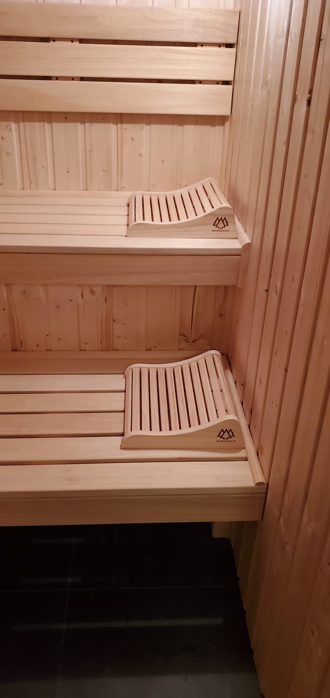 Customer photo review of Ergonomische Sauna Kopfstütze 2er Bundle