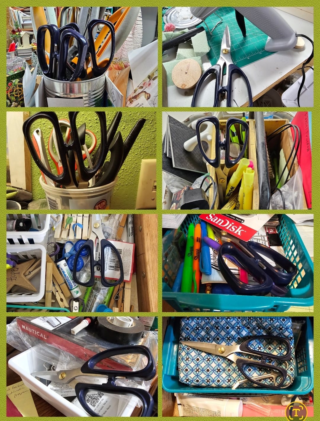 Customer photo review of 7.25"L Scissors Blue Handle MT1043