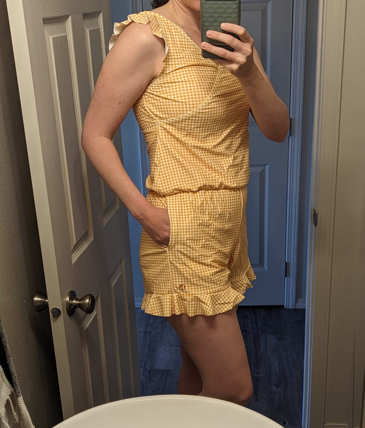 Customer photo review of ginger swim romper