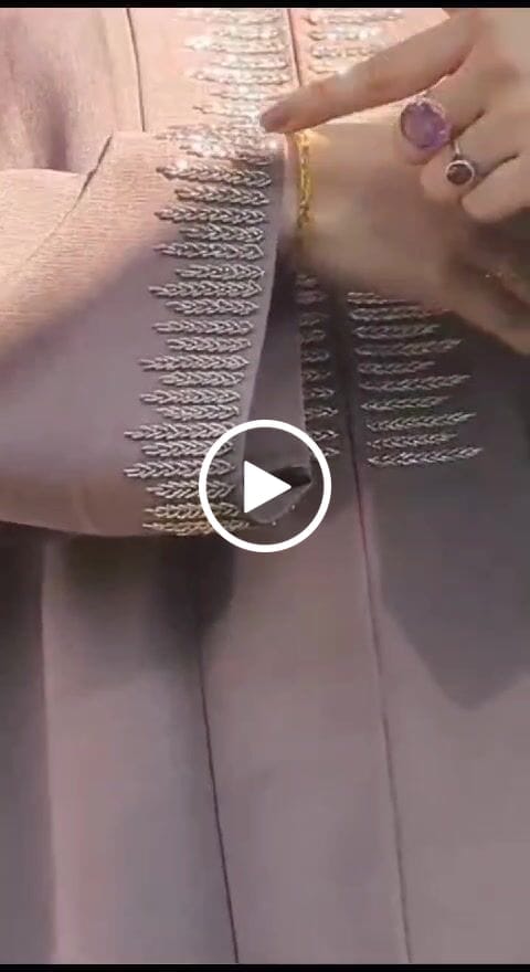 Customer video review of Collar Style beads embellished Brown abaya | Bsi3924