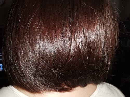 Customer photo review of Keratin treatment + Shampoo & conditioner bundle