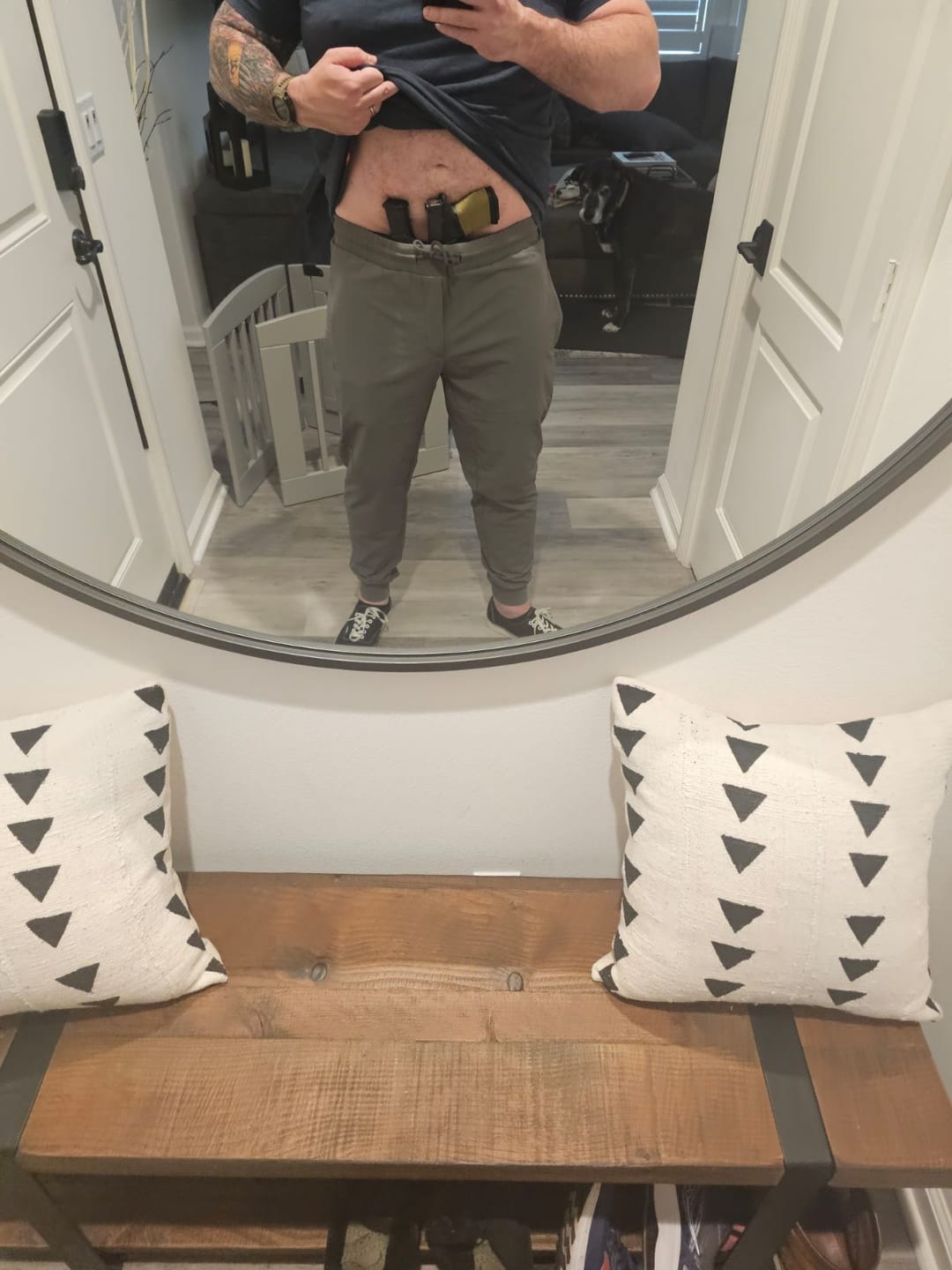 Customer photo review of Carrier Traveler Joggers - Iron Grey