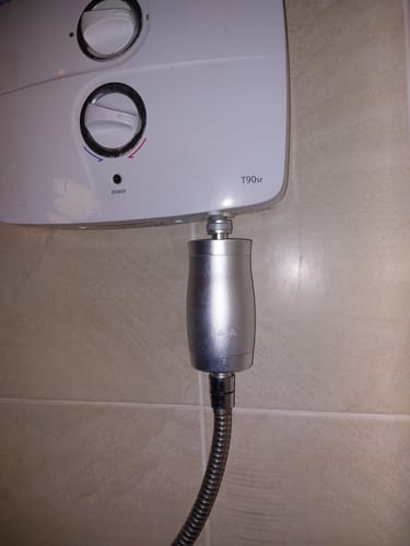 Customer photo review of The Gaia Shower Filter