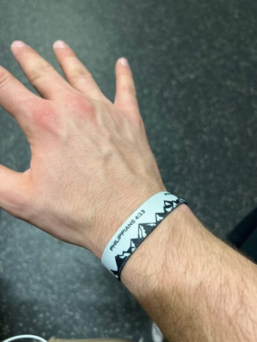 Customer photo review of Philippians 4:13 Wristband