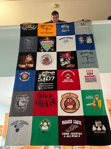 Customer photo review of Classic T-Shirt Blanket