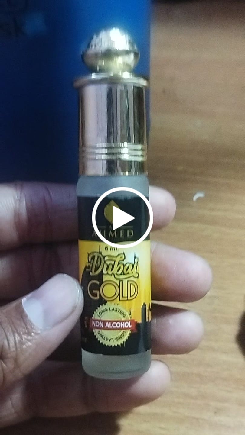 Customer video review of Al Ahmed Dubai Gold Attar Roll on Perfume | Long lasting Fragrance Perfume For Men and Women | 100% Alcohol Free Attar Perfume | 6ml)