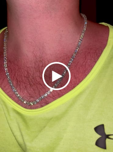 Customer video review of S925 Moissanite Tennis Chain 14K Gold (ALL SIZES)