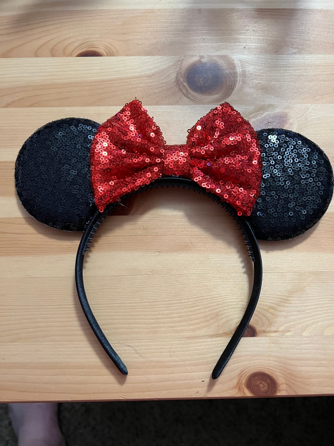 Customer photo review of Black & Red Mickey Ears