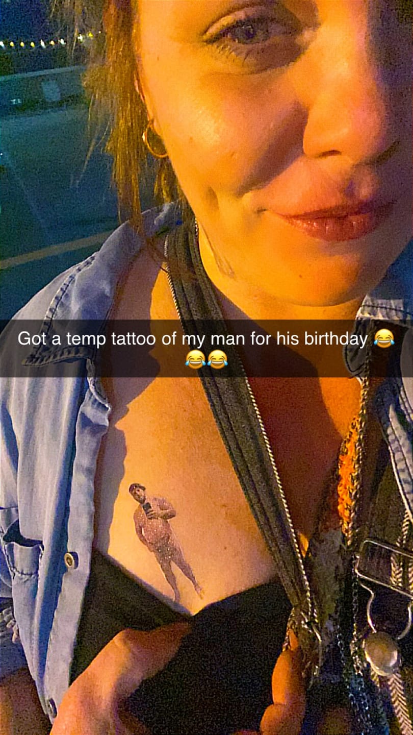 Customer photo review of Custom Photo Temporary Tattoo