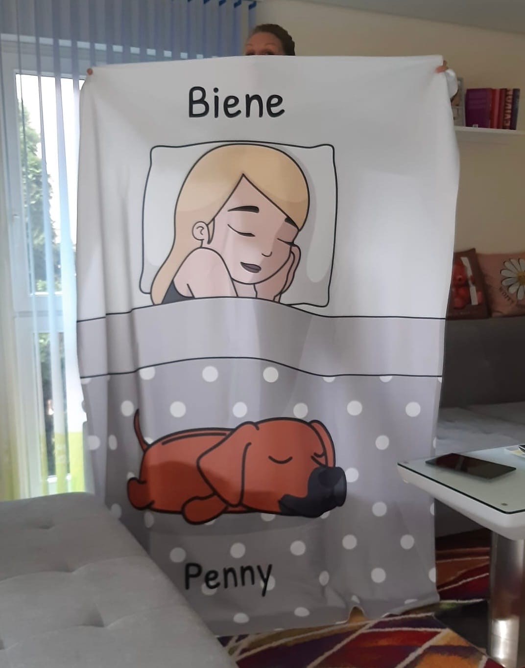 Customer photo review of Kuschelzeit mit Fellnasen Single - Individuelle Decke
