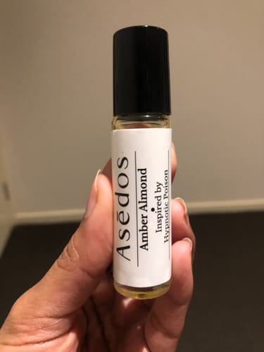 Customer photo review of AMBER ALMOND PERFUME OIL