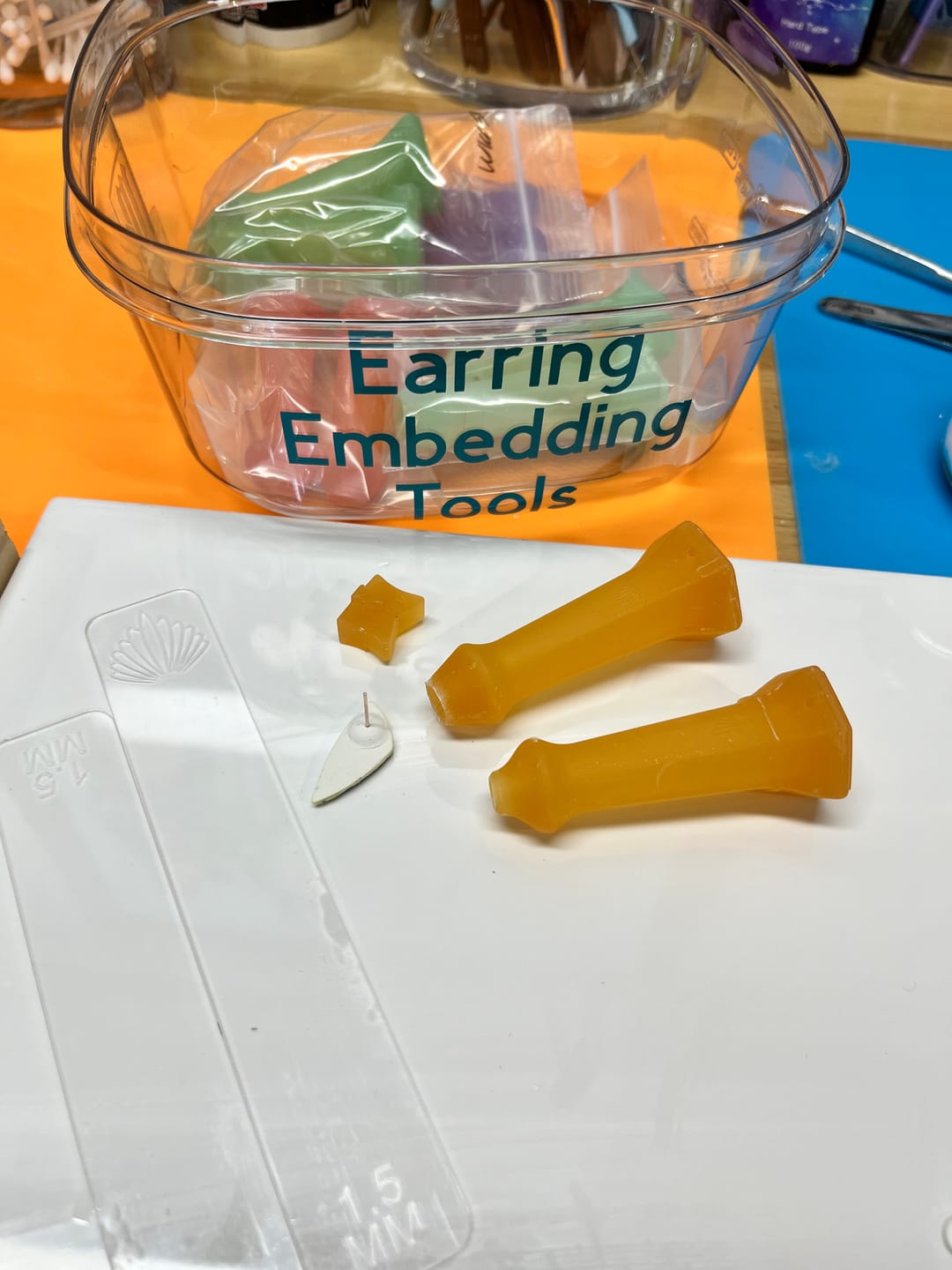 Customer photo review of Earring Post Embedder Kit