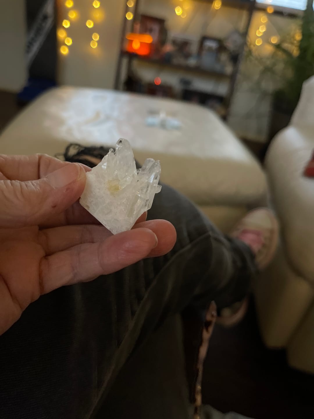 Customer photo review of White Angel Aura Quartz Crystal