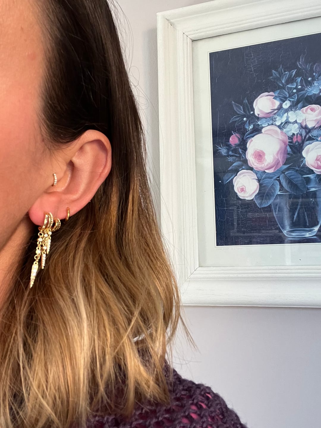 Customer photo review of Rio Earrings - Gold