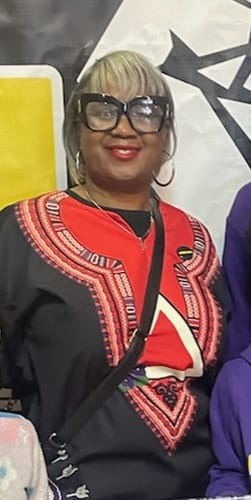 Customer photo review of Long Sleeve Dashiki Shirt- Delta