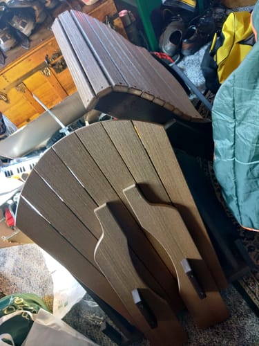 Customer photo review of Set of 6 - DuraWeather Poly® King Size Folding Adirondack Chair with Built-in Cup Holders (24+ Color Options)