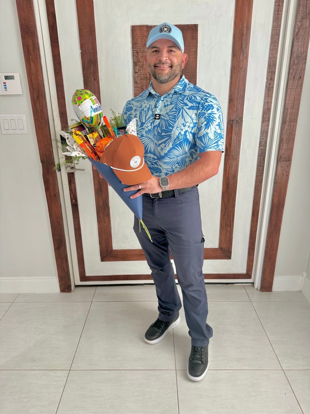 Customer photo review of Blue Safari - Performance Polo