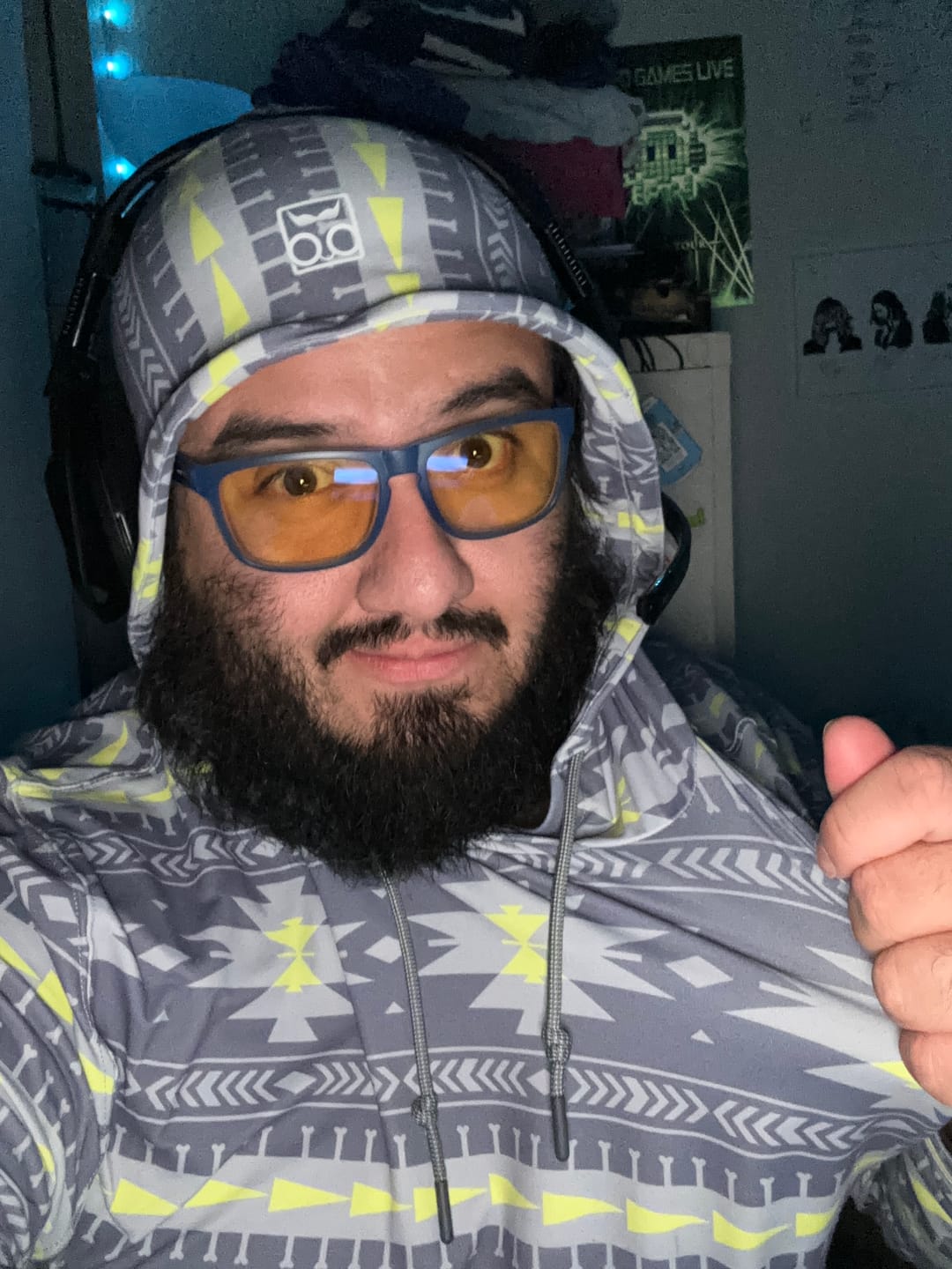 Customer photo review of Aztec Gray – Performance Hoodie