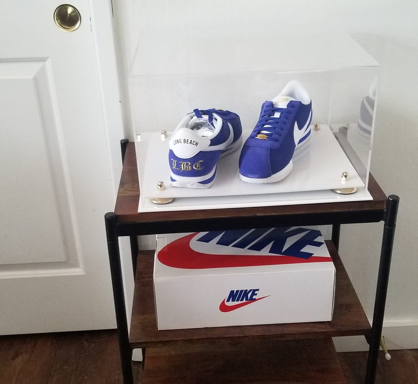 Customer photo review of Large Display Case for Basketball Shoes, Sneaker(s), Lacrosse, Soccer, & Football Cleats - 15.25 x 12 x 8 Clear (A026/V12)