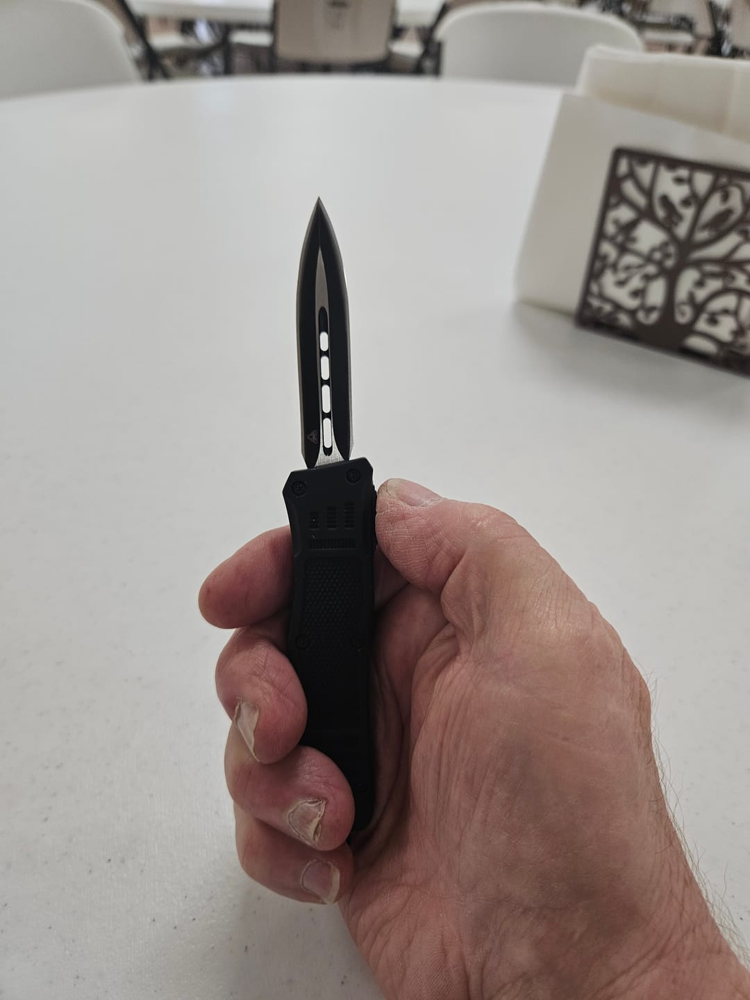 Customer photo review of *50% OFF* Small Black Phantom D/A OTF (Multiple Blade Styles Available)