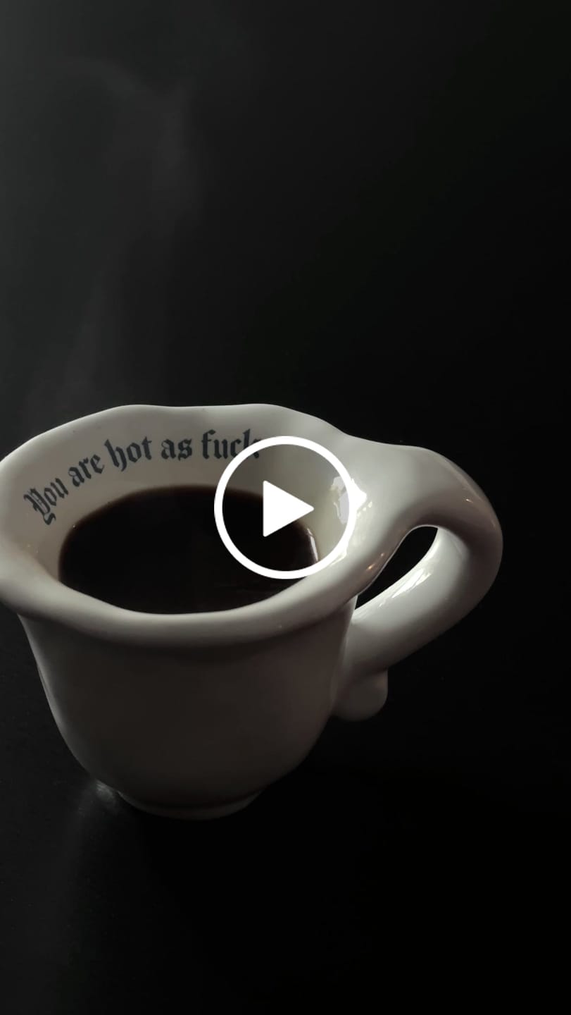 Customer video review of "You are hot as fuck" Sassy Espresso Cup