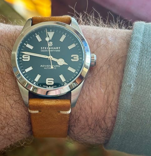 Customer photo review of Navy Blue Shell Cordovan Single-Piece