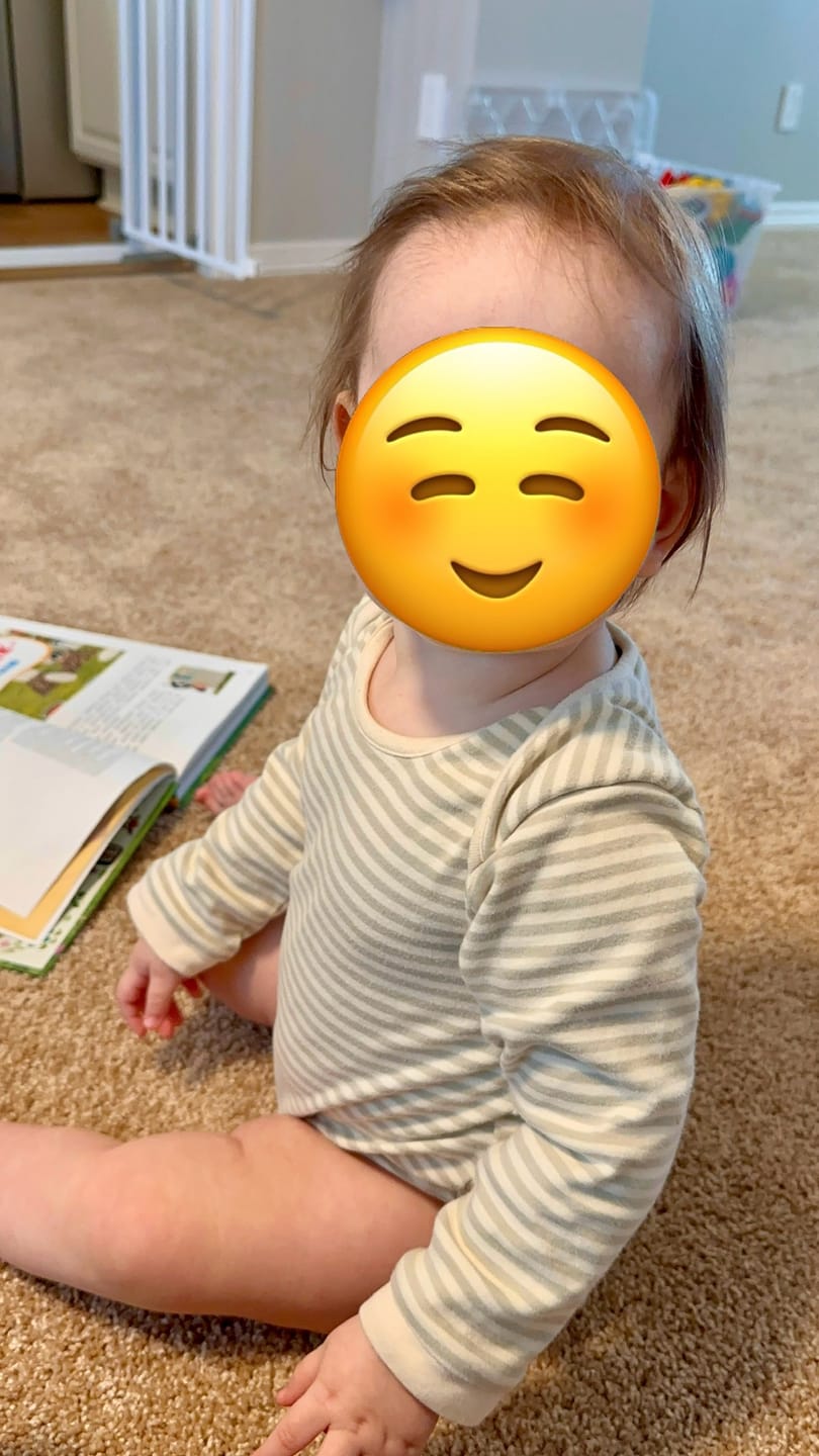 Customer photo review of Solar Powered Organic Baby Bodysuit Set - 2 Pack