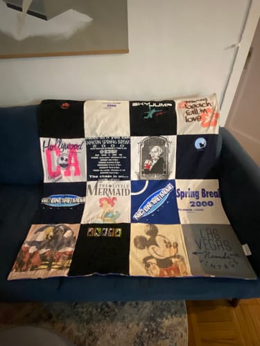Customer photo review of Classic T-Shirt Blanket