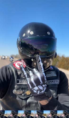 Customer photo review of D.O.T. Daytona Retro- Hi-Gloss Black W/ Chrome Accents