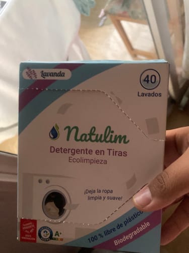 Customer photo review of Eco-Tiras de Detergente 40 lavados Natulim