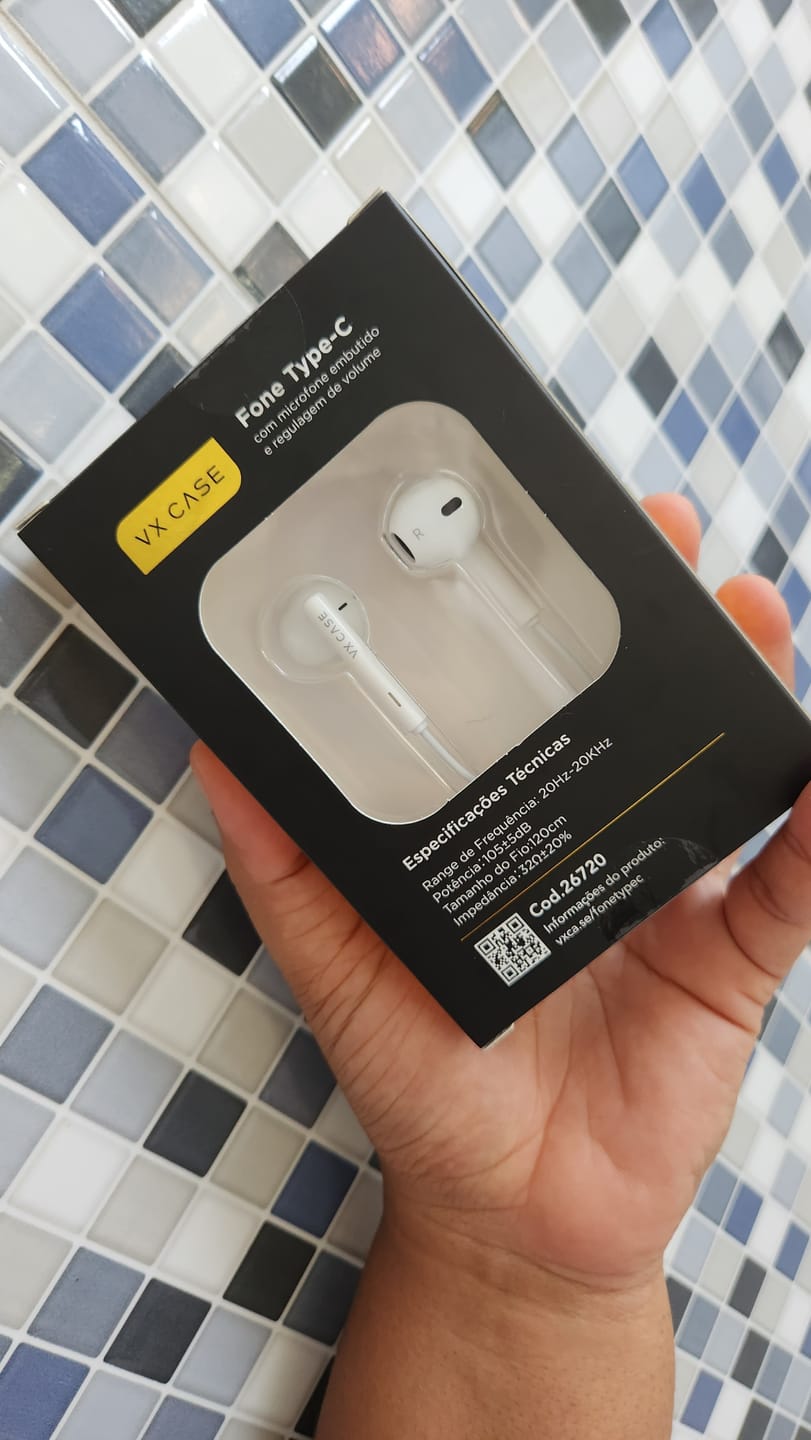 Customer photo review of Fones de Ouvido Type-C VX Case - Branco