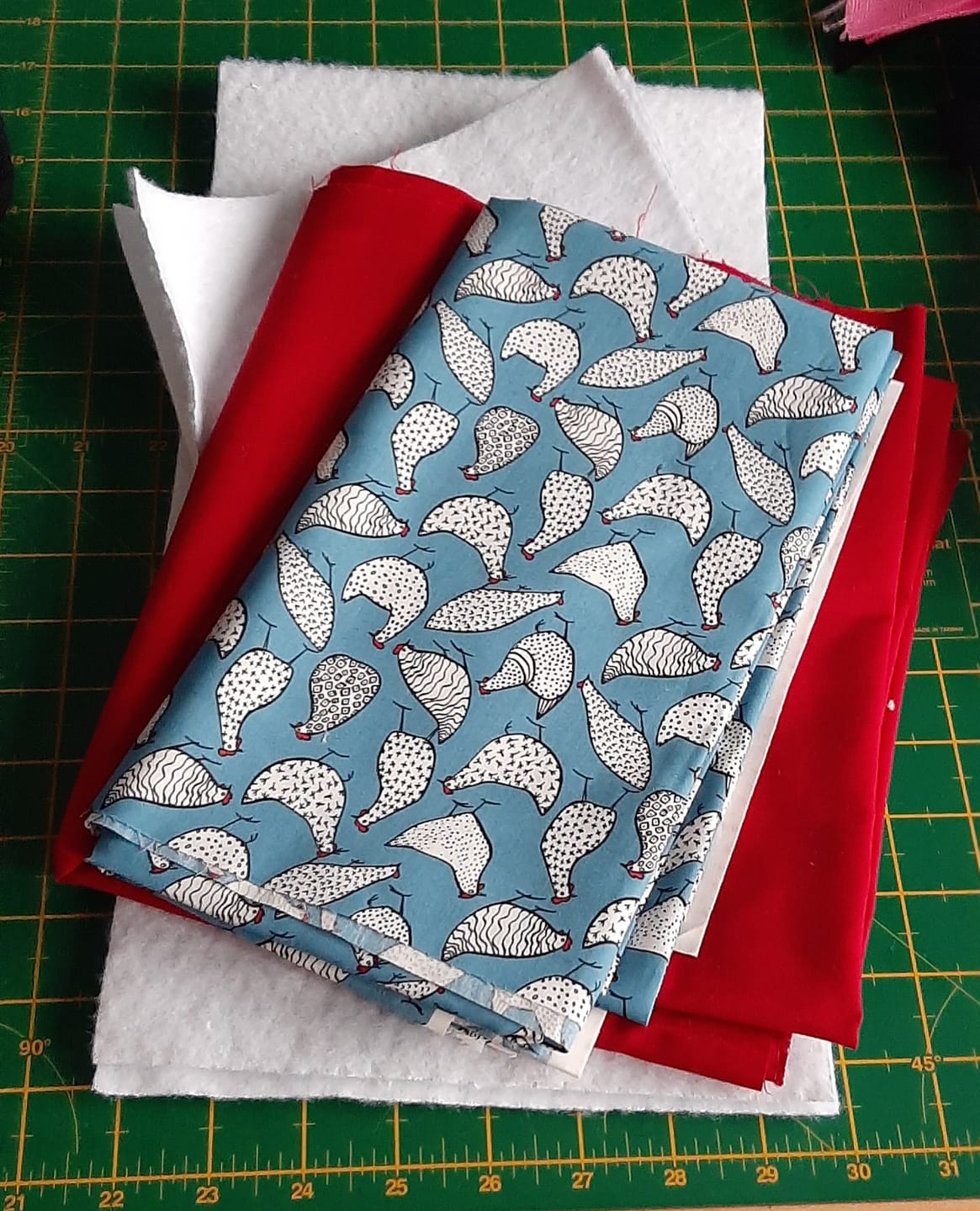 Customer photo review of Hens Rose & Hubble Cotton Poplin Fabric