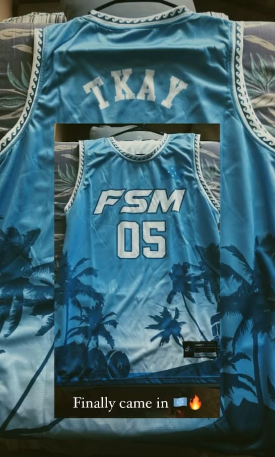 Customer photo review of FSM Micronesia Custom Basketball Jersey