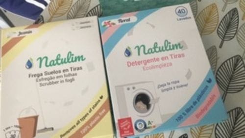 Customer photo review of Eco-Tiras de Detergente 40 lavados Natulim