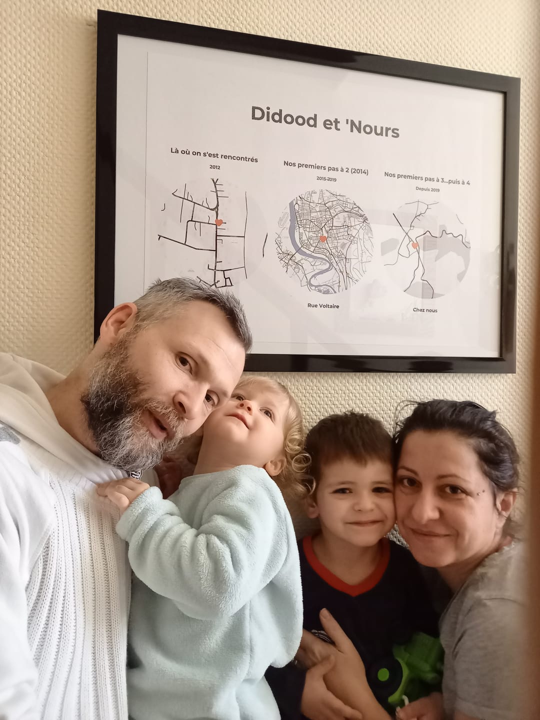 Customer photo review of Notre histoire - Affiche personnalisée