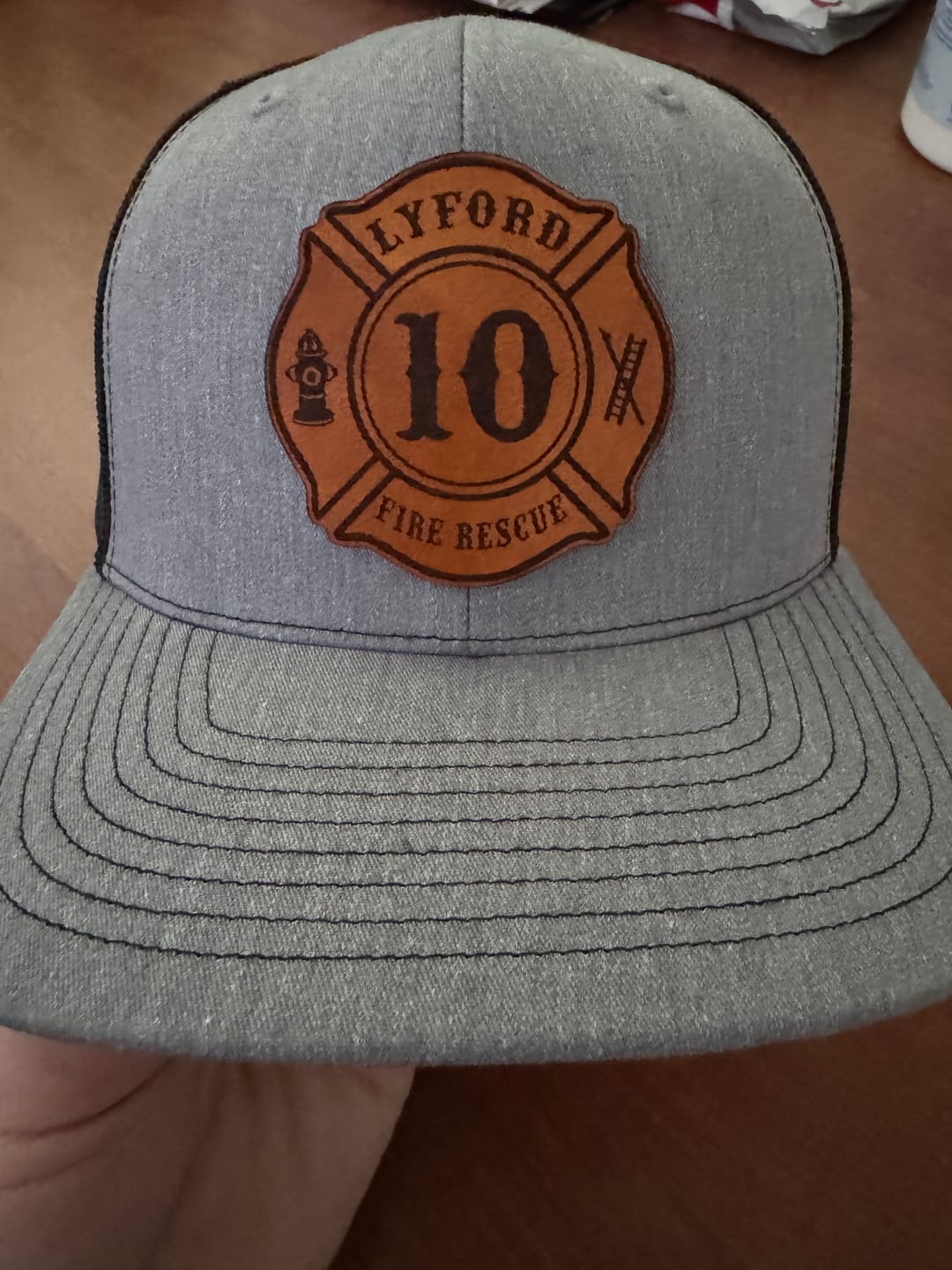 Customer photo review of Custom Maltese Leather Patch Hat